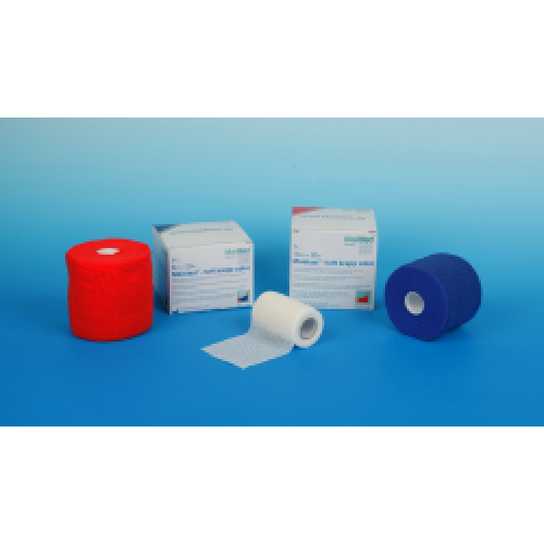 MaiMed Maielast haft krepp kohäsive, elastische Fixierbinde 8cm x 20m unsteril rot 1St 