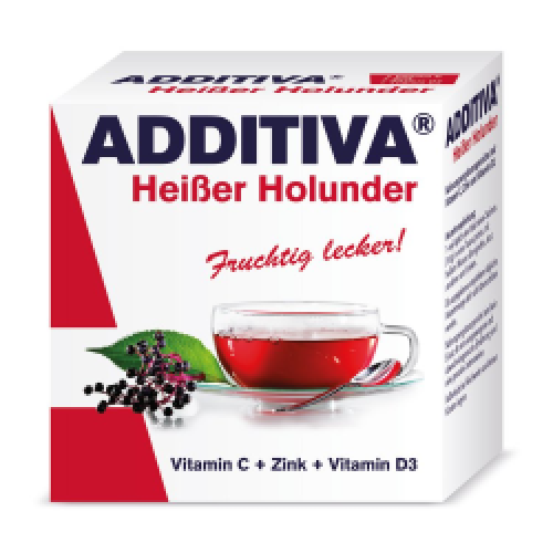 Additiva Heißer Holunder plus Vitamin C + Zink + Vitamin D3 10X12g
