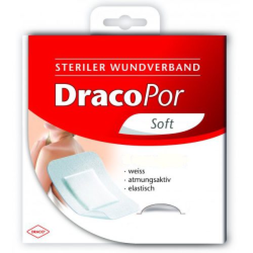 Dracopor soft weiß 3,8 x 3,8 cm steril 10St 