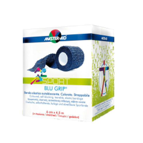 Master Aid Blu Grip Haftfixierbinde 8 cmx4,5 m 1St 
