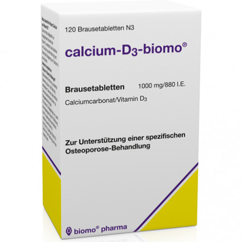 Calcium-D3 biomo 1000 mg/880 I.E. Brausetabletten 120 St.