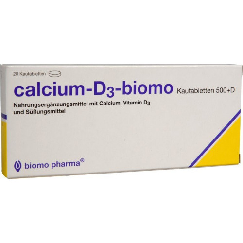 Calcium-D3-biomo Kautabletten 500 + D 20 St.