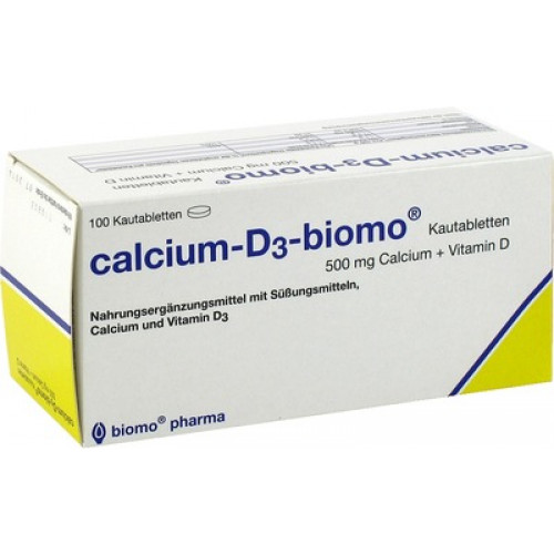 Calcium-D3-biomo Kautabletten 500 + D 100 St.