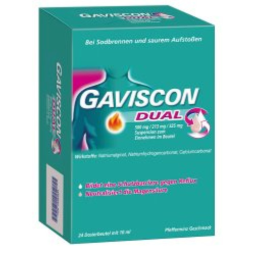 GAVISCON Dual 500mg/213mg/325mg Suspension im Beutel 24St 