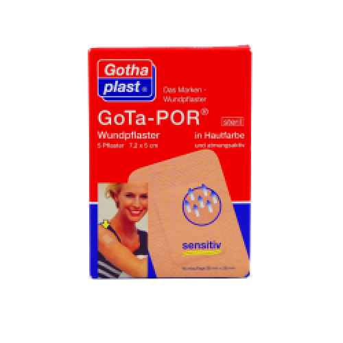 GOTA-POR Wundpflaster 5x7,2 cm steril hautfarben 5St 