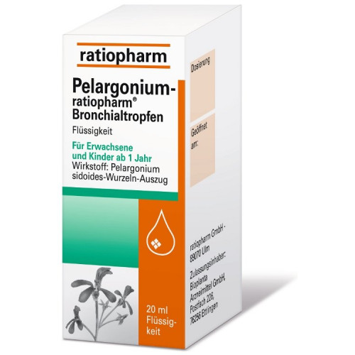 Pelargonium ratiopharm Bronchialtropfen 20ml