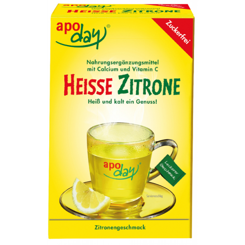 Apoday Heisse Zitrone Vitamin C und Calcium zuckerfrei Pulver  