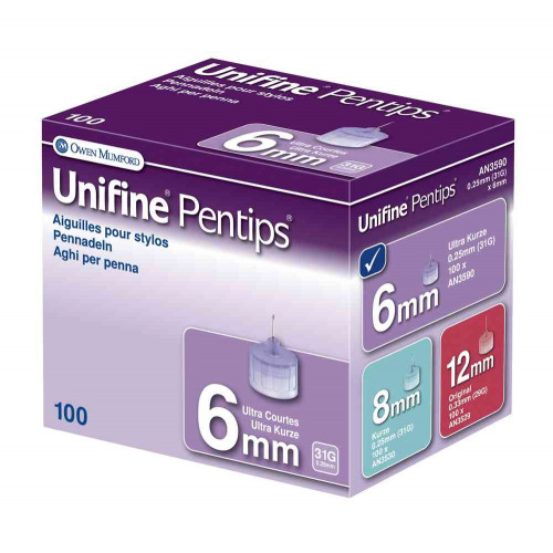 Unifine Pentips  Pen-Nadeln 31G 6 mm / VPE 100 St.