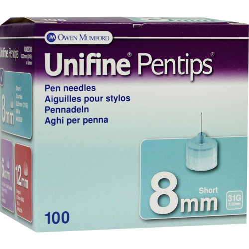 Unifine Pentips  Pen-Nadeln 31G 8 mm / VPE 100 St.