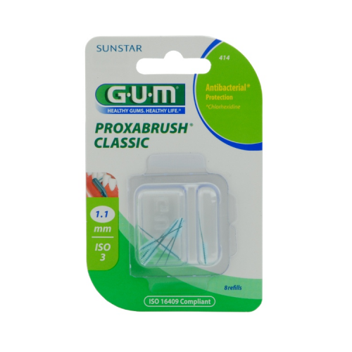 GUM Proxabrush Classic Ersatzbürsten 1,1mm Tanne grün 8 St.