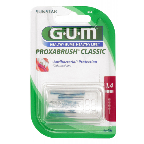GUM Proxabrush Classic Ersatzbürsten 1,4mm Kerze pink 8 St.