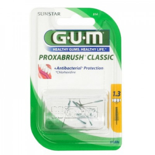 GUM Proxabrush klassisch Ersatzbürsten 0,6 mm Tanne gelb 8 St.