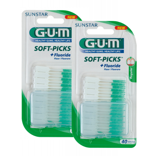 GUM Soft-Picks regular Doppelpack 2 x 40 St.