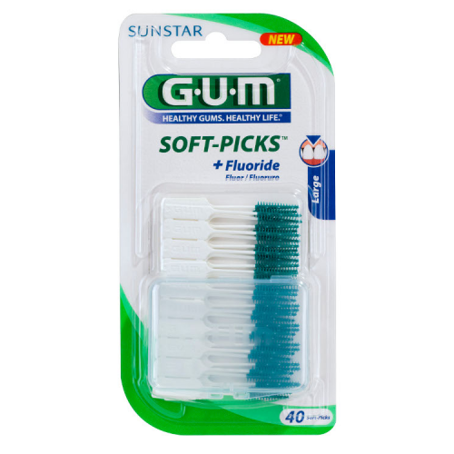 GUM Soft Picks, groß 40 St. + Etui