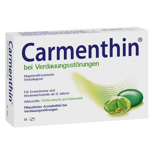 Carmenthin bei Verdauungsstörungen, magensaftresistente Weichkapseln 14 St