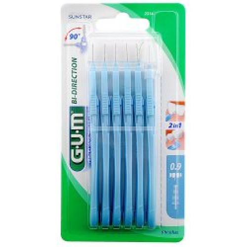 GUM Interdentalbürste Bi-Direction 0,9-1,0 mm, Kerze 6St 
