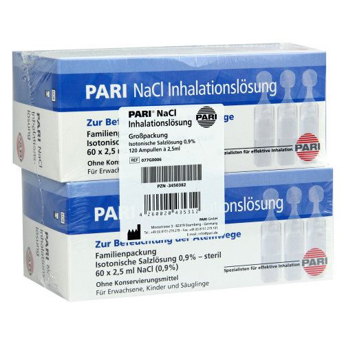 PARI NaCl Inhalationslösung Ampullen 120 x 2,5 ml