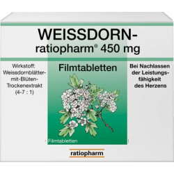 WEISSDORN RATIOPHARM 450 Mg Filmtabletten 100 St