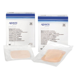 AQUACEL Foam adhäsiv Schaumverband 10 x 10 cm 10St