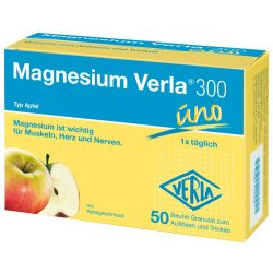Magnesium Verla 300 uno Apfel Granulat 50St