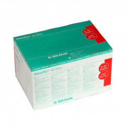 Omnifix 40 Duo - U-40 Insulin Spritzen mit Kanüle / 100 Stück