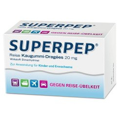 Superpep Reise Kaugummi Dragees 20 mg 20St 