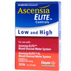 Ascensia ELITE hoch/niedrig - Kontrolllösung / 2 x 2,5 ml