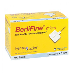 BerliFine Micro  Pen-Nadeln 8mm / VPE 100 St.