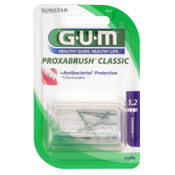 GUM Proxabrush Classic Ersatzbürsten 1,2mm Kerze violett 8 St.