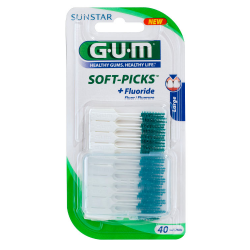 GUM Soft Picks, groß 40 St. + Etui