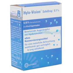 Hylo-Vision SafeDrop 0,1% Augentropfen 2 x 10 ml