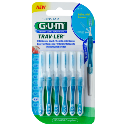 GUM TRAV-LER Interdentalbürsten 1,6mm Tanne, blau 6St 