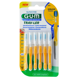 GUM TRAV-LER Interdentalbürsten 1,3mm Tanne, gelb 6St 
