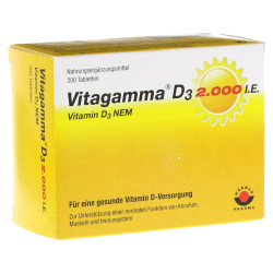 Vitagamma D3 2.000 I.E. Vitamin D3 NEM Tabletten 200 St.